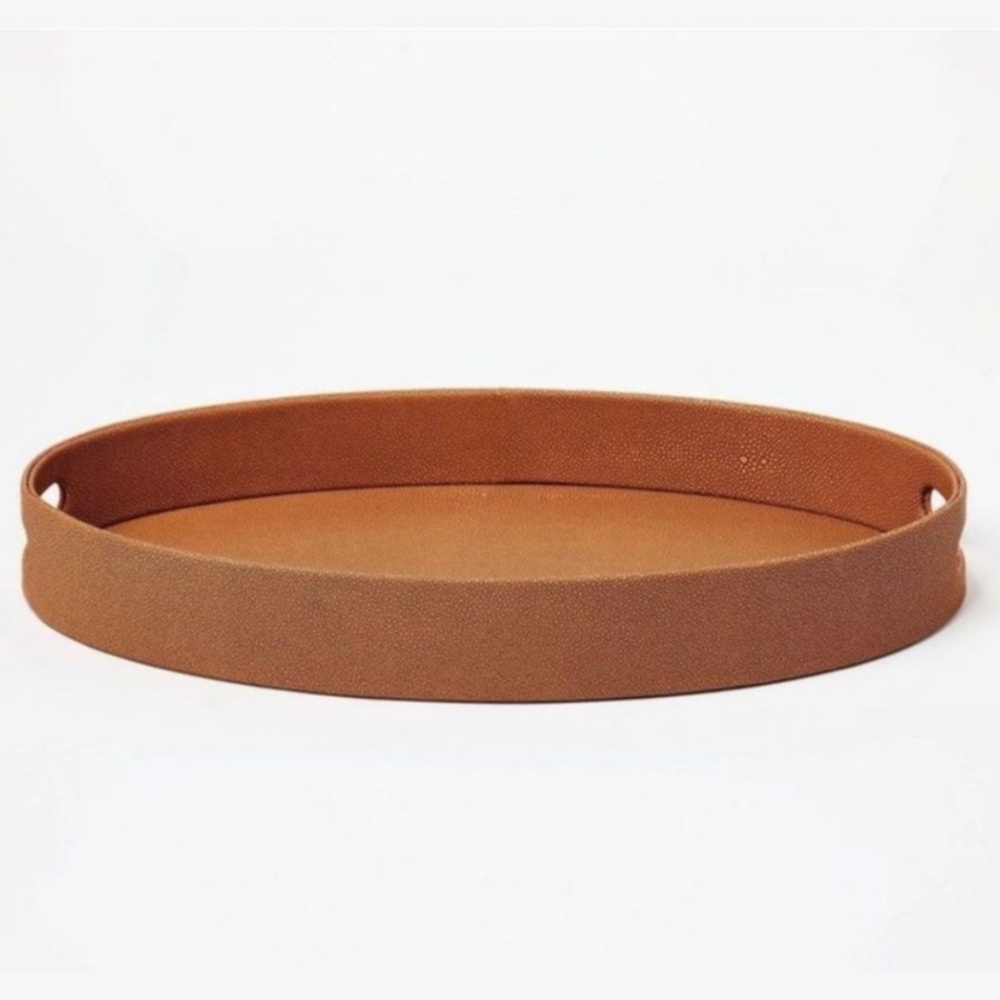 Brown Round Decorative Serving Tray - Home Accents